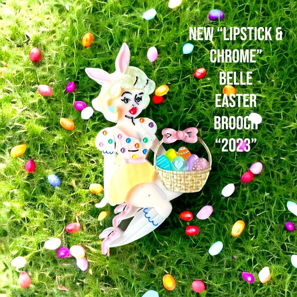 New Bunny Belle Brooch by Lipstick & Chrome x Candy Doll Club